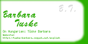 barbara tuske business card